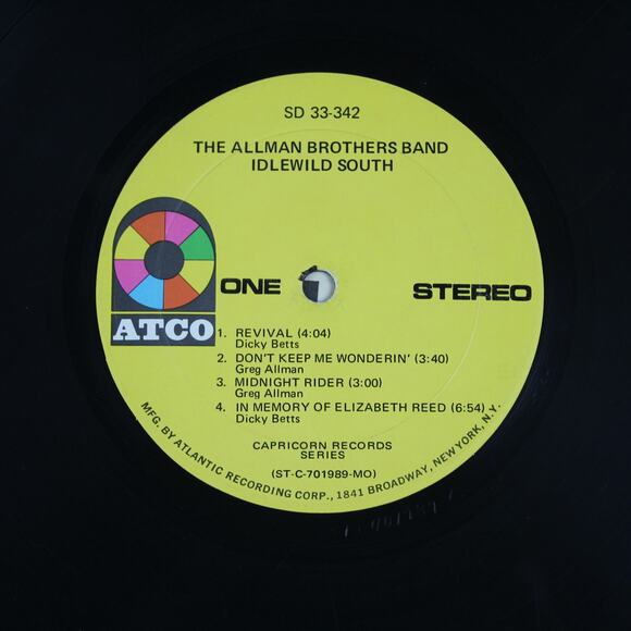 The Allman Brothers Band Idlewild South  ATCO SD33-342 Vinyl Record Album LP - Picture 3 of 8